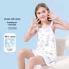 Yiershuang Girls' Pure Cotton Sleeveless Pajama & Home Wear Set