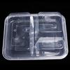 JINGRX Disposable 3-Compartment Meal Prep Containers with Lids