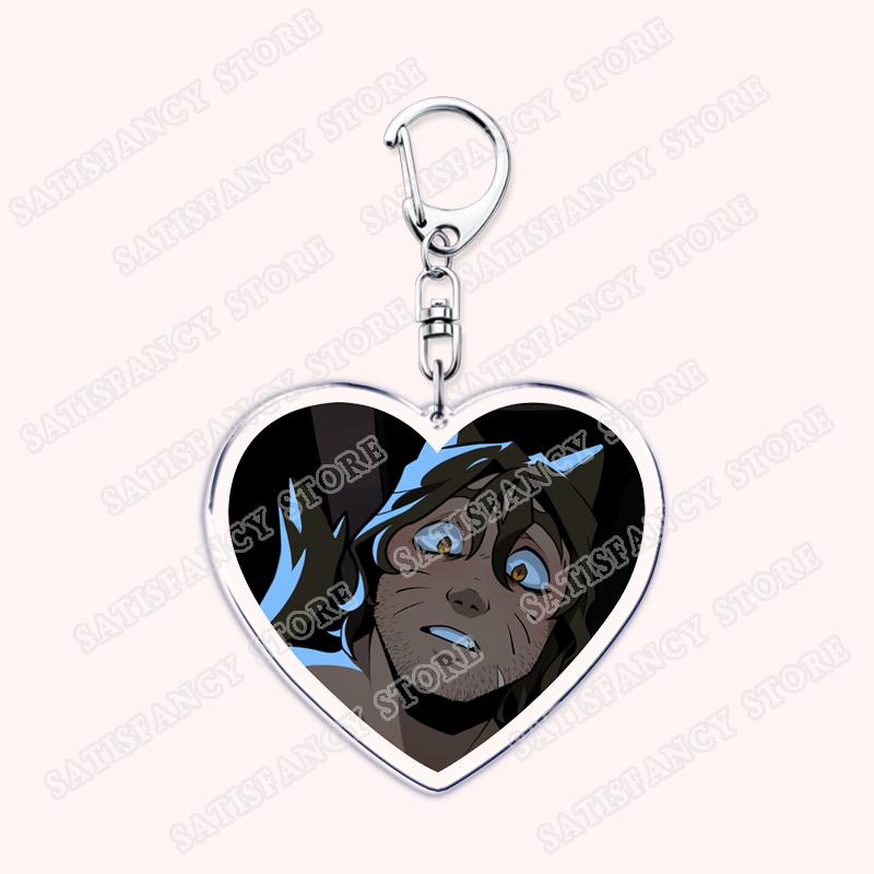 YKMET Game Love Boyfriend To Death Heart Shape Keychain for Accessories Pet Strade Ren Keyring Jewelry Friends Fans Gamers Gifts