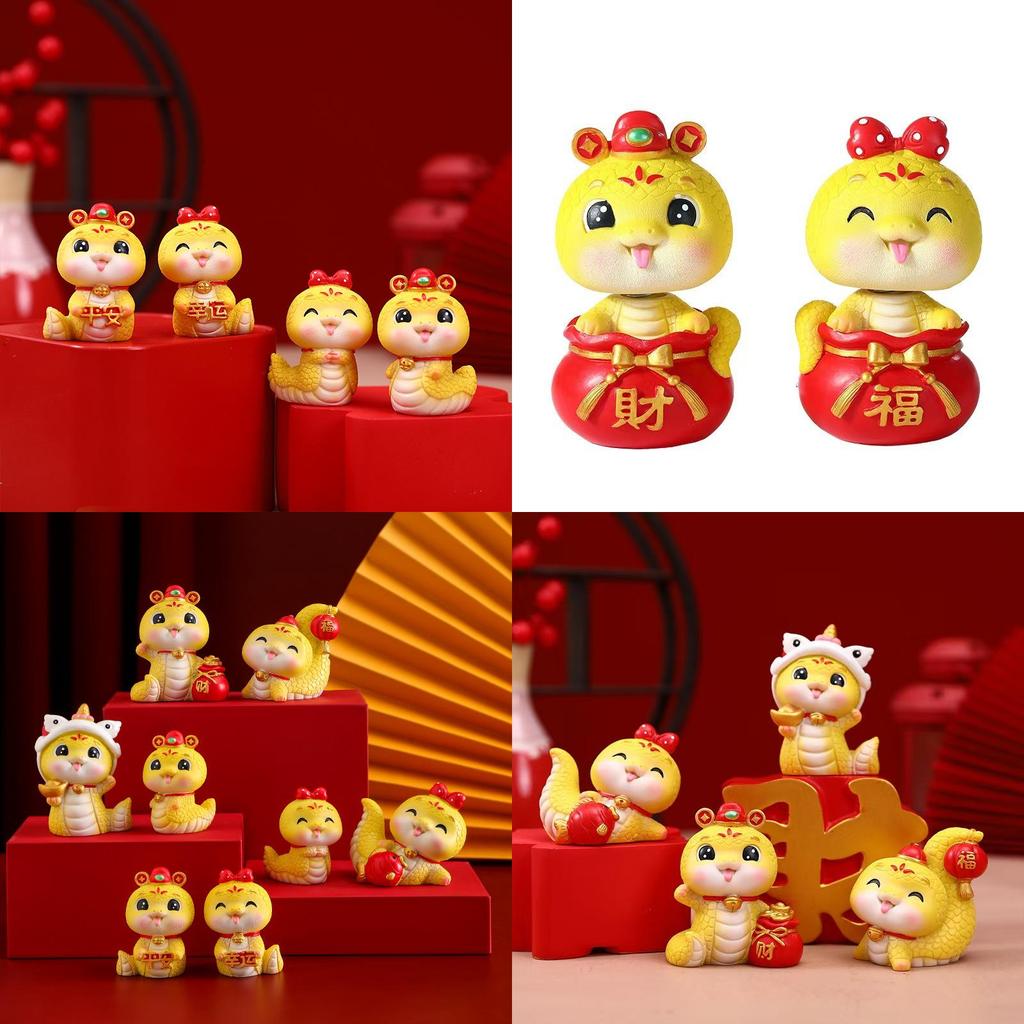 Delightful Resin Snake Figurine Decorative Accent For Home Office Car And Holiday Gifts