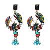 Boucles d'Oreilles Statement Homard en Acrylique Ornées de Strass Bijoux Mode Vintage Chic pour Femmes Collection 2025