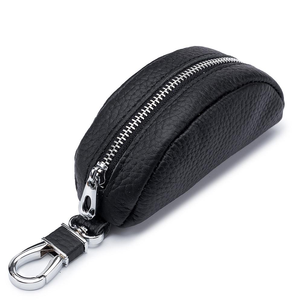 Pillow key bag Multifunctional women's zipper Soft leather, practical and creative lipstick Change coin bag Key bag Men