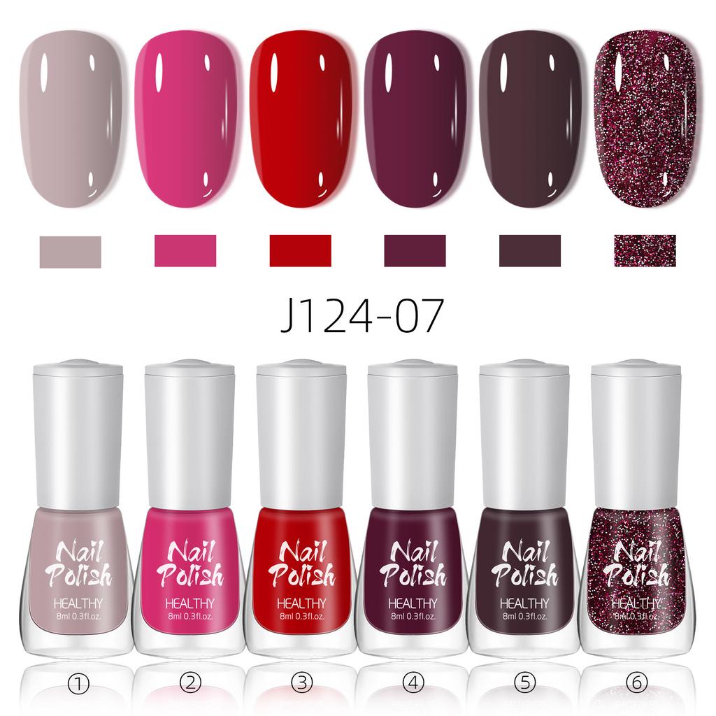 Water-based Nail Polish Set, No Baking, Quick Drying, Environmentally Friendly, Odorless, White Fine Flash Nail Polish Glue