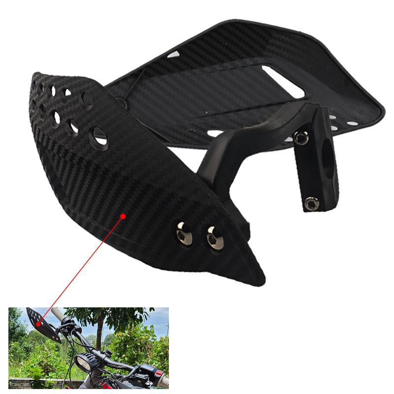 LINGQI Carbon Fiber Texture Universal Handlebar Protector Handguard Fit for Dirt Bike Front Brush Guard Bar Handle Protector