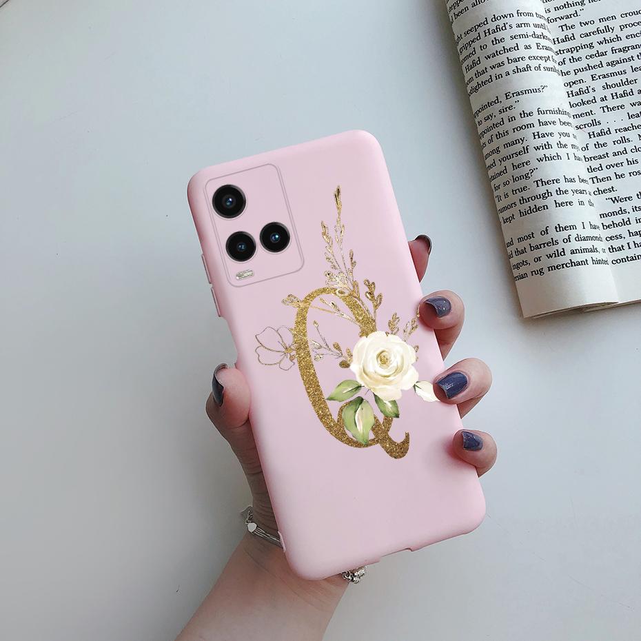 Für Vivo Y21 Y21s Y33s Hülle Niedliche Buchstaben Weiches Silikon Handy Rückseite Für Vivo Y33s Y 33s 21 s VivoY21 Hüllen TPU Fundas Coque