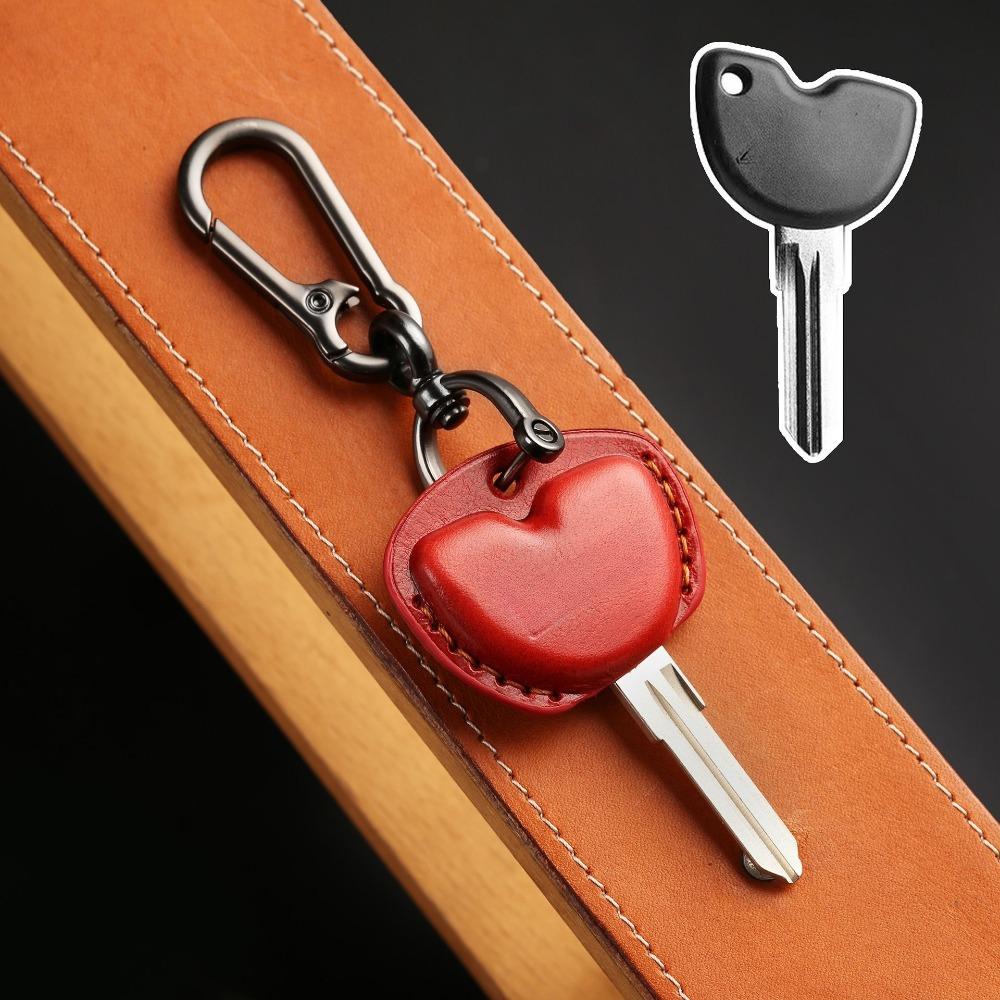 

For Vespa Key Holder Genuine Leather Handmade Case Cover for Sprint 150 Spring GTS300 Scooter Keys червоний