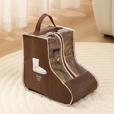 Yousheng 3-teilige Stiefel-Aufbewahrungstaschen mit Reißverschluss, faltbares Design, staubdicht, feuchtigkeitsbeständig, transparenter Schuh-Organizer mit Griff