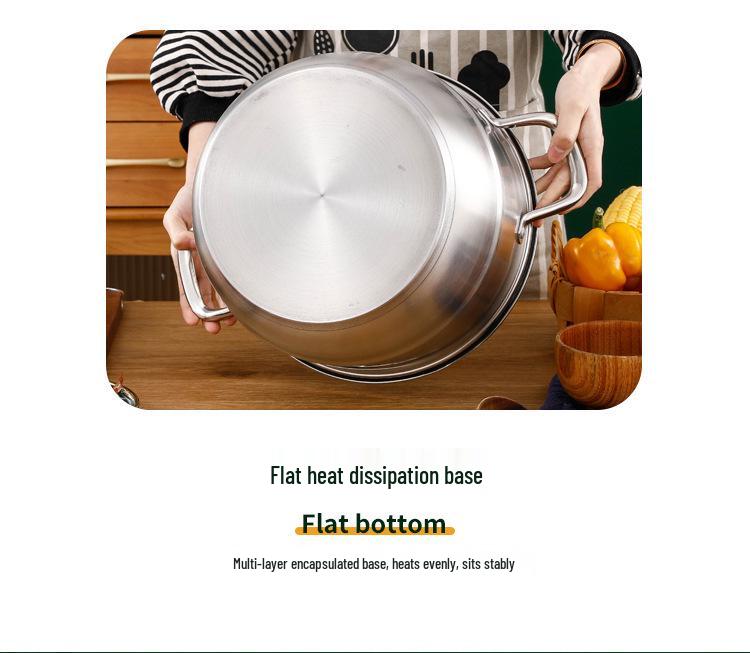 Extra Large 304 Stainless Steel Steamer with Glass Lid, 28-34cm, Dual/Triple Layer and Composite Bottom, Steel Handle
