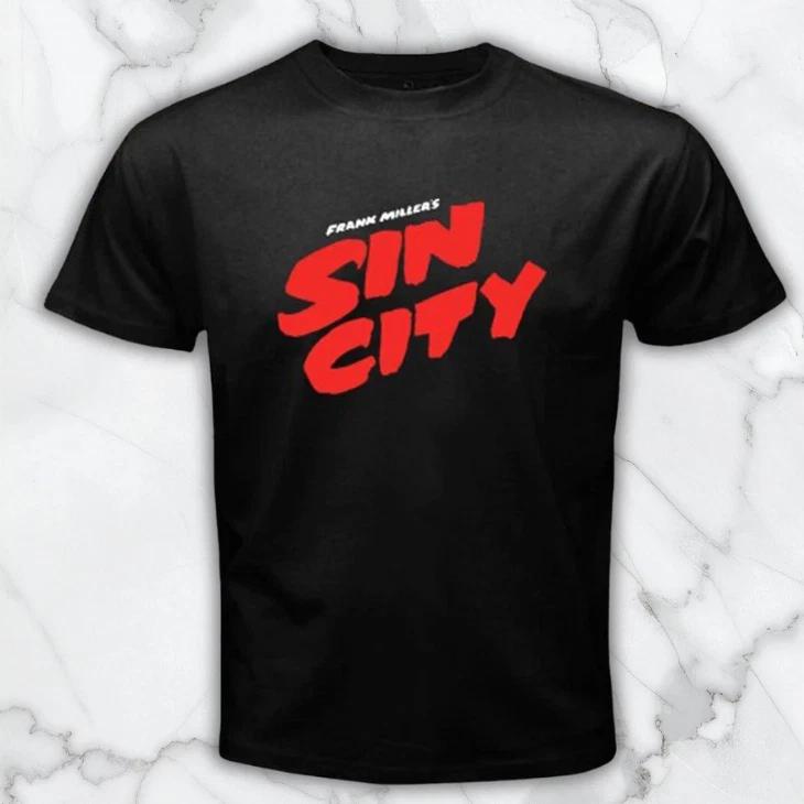 Sin City Classic Retro Movie Men s Black Graphic T Shirt Freeships XXL