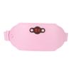 Electric Waist Massage Belt Temperature Adjustable Hot Compress Menstrual Vibration Heated Waist Belt (Pink)
