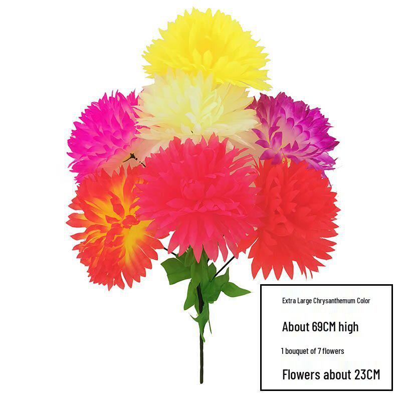 Chrysanthemum Silk Flowers for Qingming Festival Grave Offerings