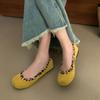 Soft Leather Retro Round Head Shallow Mouth Single Shoes with Skirt Flat Ballet Shoes Versatile Grandma Shoes Women