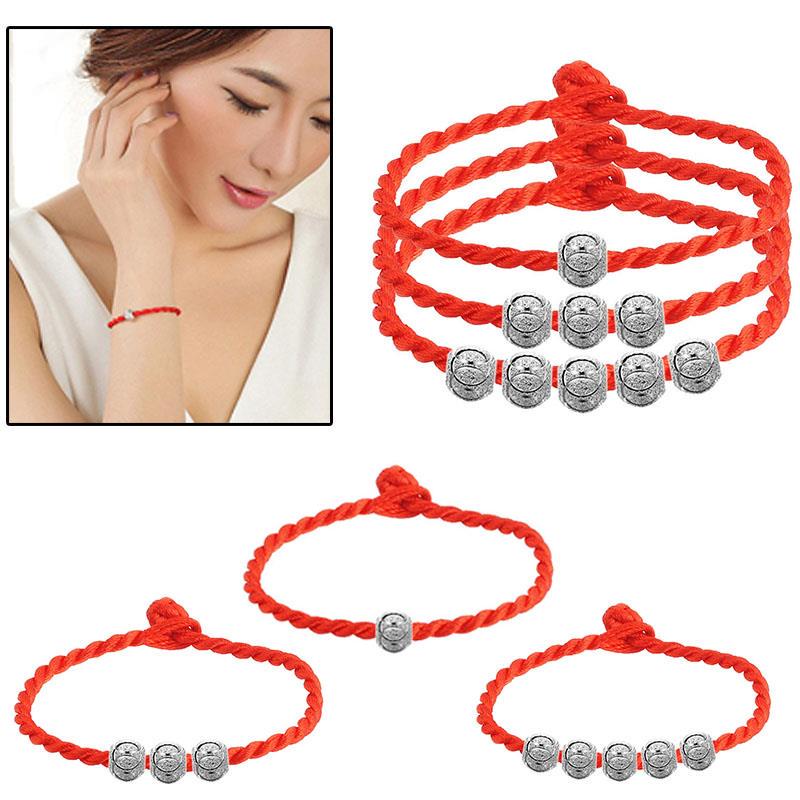 

Женщины Безопасная удача Браслет Девушка Передача Бусины Красная нить Браслет