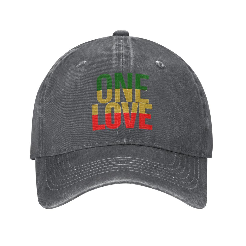 Harajuku Vintage Style Arts Bob Marley One Love Denim Fabric Cap Casual Baseball Caps Adjustable Hat Summer Unisex Baseball Hats