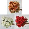 Elegantes Seidenrosen-Bouquet mit realistischem Design für Hochzeitsdekoration und Foto-Requisiten