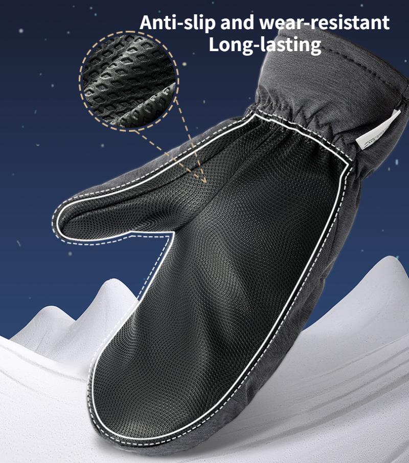 Outdoors Winter Ski Mittens Men & Women - Adult Snow Mitts for Cold Weather - Waterproof Gloves Snowboarding, Skiing