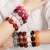 Bohomia Irregular Acrylic Oval Elastic Beaded Strand Bracelets for Women Vintage Leisure Bracelet Fashion Jewelry Gifts