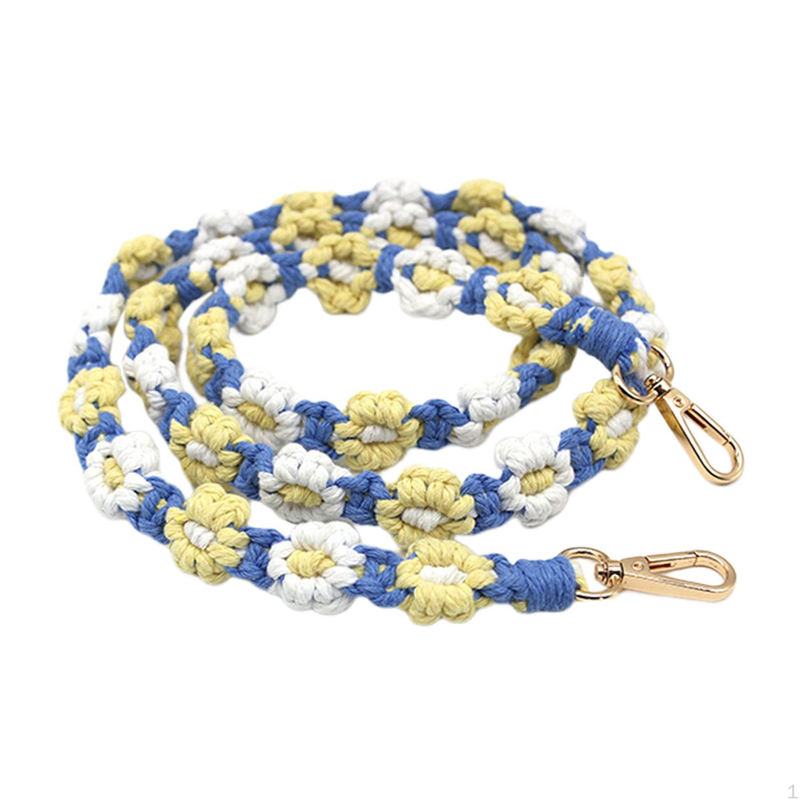 

Тканый ремешок для телефона с цветочным принтом, ремешок для сумки, аксессуары, веревка в стиле бохо, модный съемный плечевой ремень через плечо