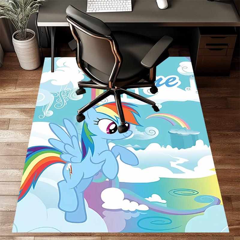 Custom My Little Pony Mat Personalized Name, Polyester Washable Indoor Entryway Rug, Gift for Christmas, Easter, Thanksgiving Day