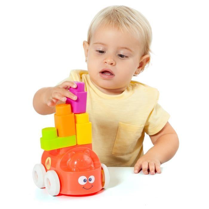 Jouet interactif - MOLTO - Voiture d'activités rouge avec 5 blocs - Rouge - 5 pièces - Dès 3 ans