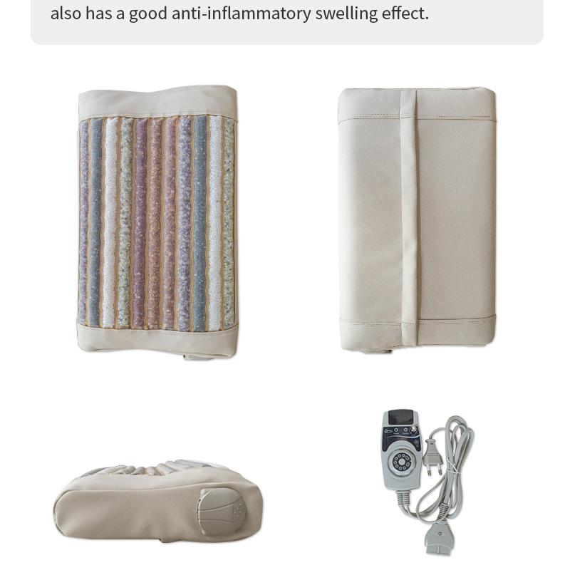 Rainbow Natural Latex Massage 7 Kristaller Kudde Negativ Jon Kudde Ametist Jade Ädelsten Sova Ingen Uppvärmd Terapi Kudde