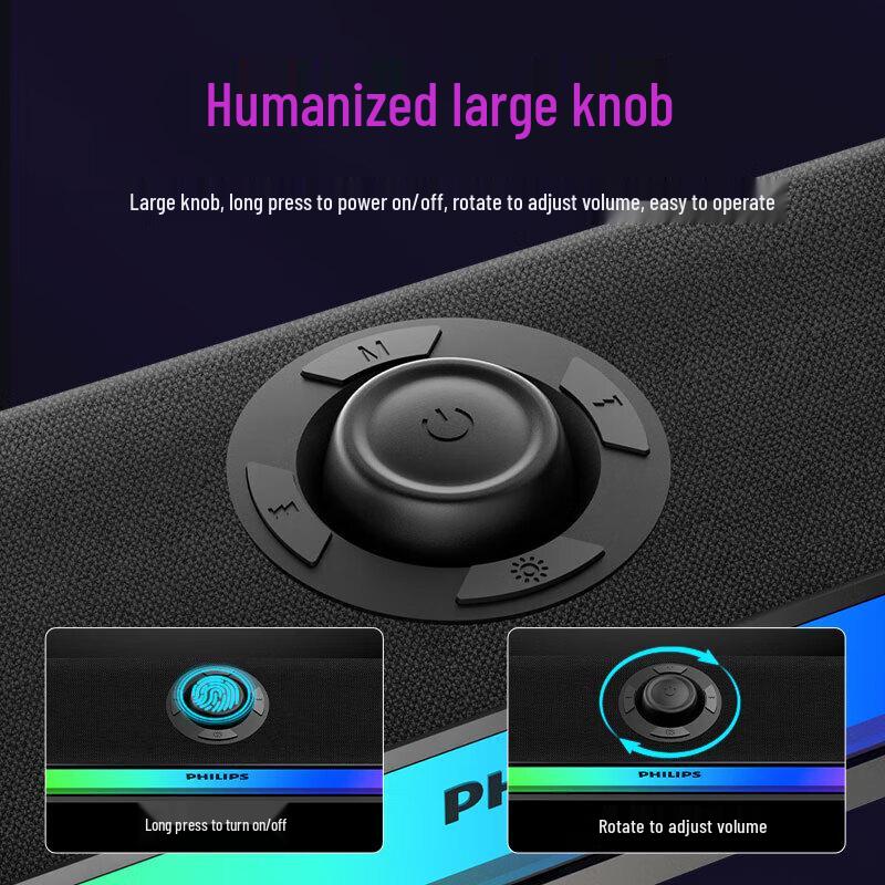 Philips SPA6109 Bluetooth Computer Speakers with RGB Lighting & Mic