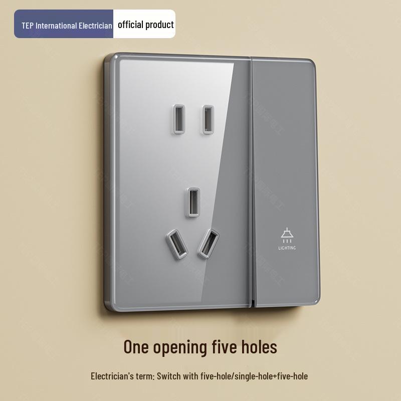 Mijia Smart Voice-Control Gray Glass Wireless Light Switch with Bluetooth