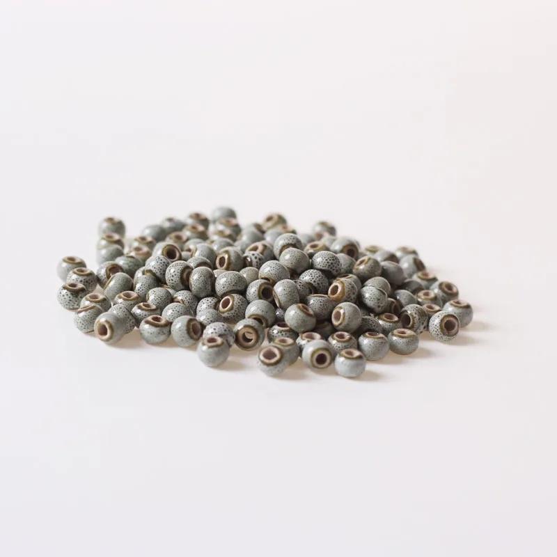 (50 Pcs/Lot) 6mm Round Ceramic Beads DIY Porcelain Loose Beads For Necklace Bracelet Jewelry Making