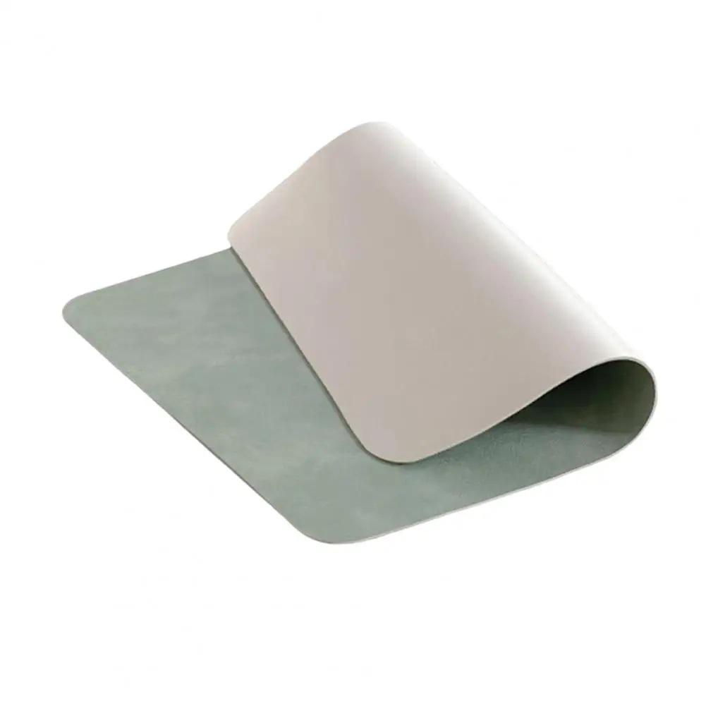 Countertop Placemat Countertop Drying Mat Waterproof Faux Leather Placemat Heat-resistant Non-slip Dining Table for Kitchen 44.5x30cm 1pc
