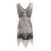 High-end explosive sequin hand-woven dress retro sequin dress physical picture