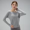 Women's One-Shoulder Yoga Cardigan T-Shirt, Body-Concealing, Casual Sportswear for Pilates.