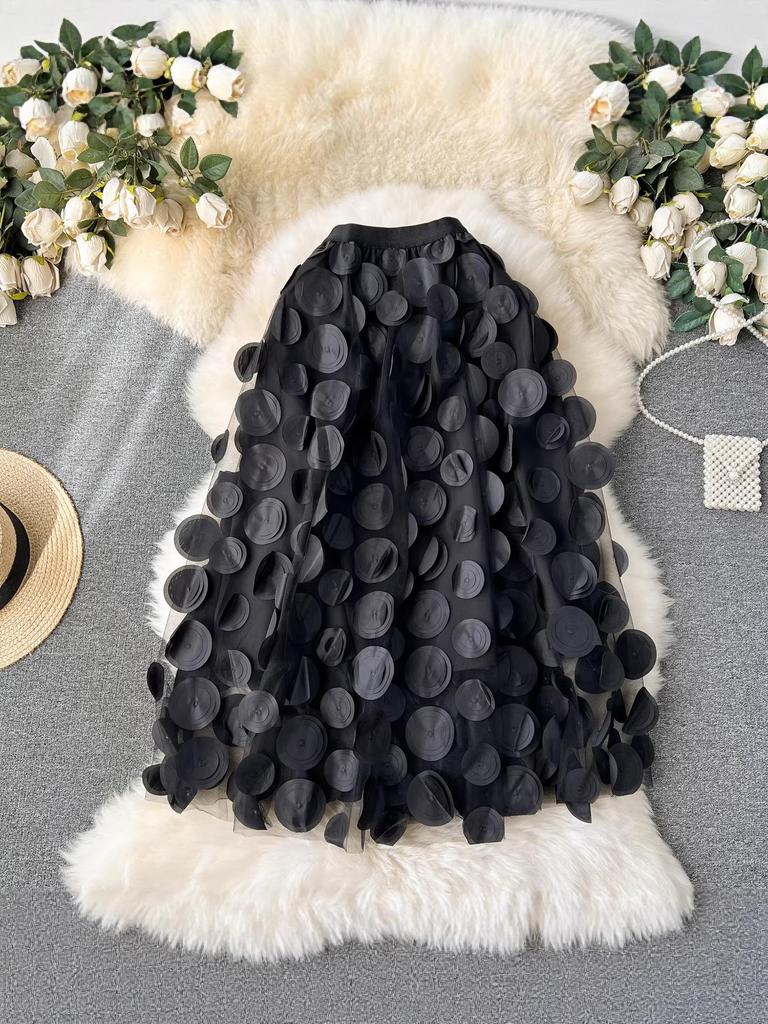 2026 High Waist Floral Mesh A-Line Fairy Skirt for Women
