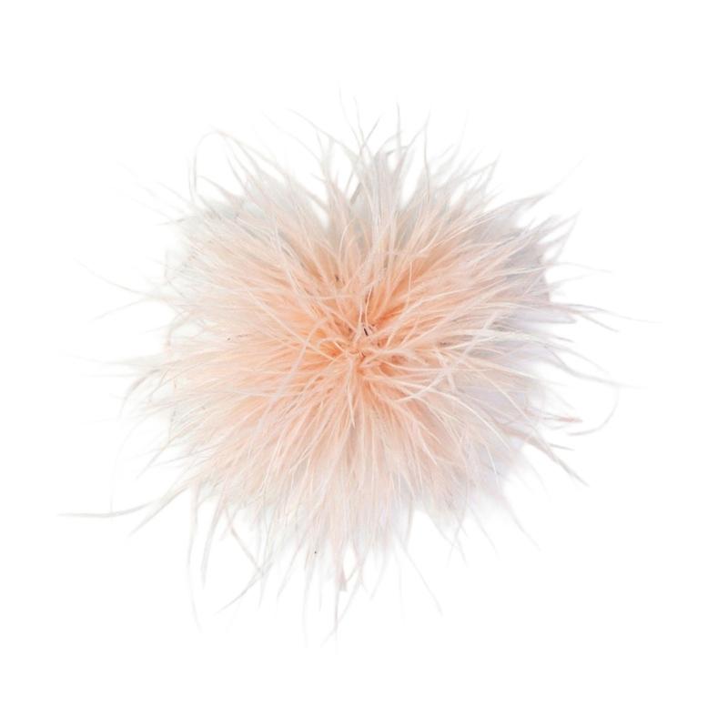 Handcrafted Natural Feather Flower Brooch, Full Radiating Design Badge with Pin Back and Hair Clip for Outfit Styling