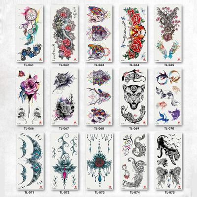 Coole Traumfänger Rose Blume temporäre Tattoo Aufkleber Body Art Aufkleber