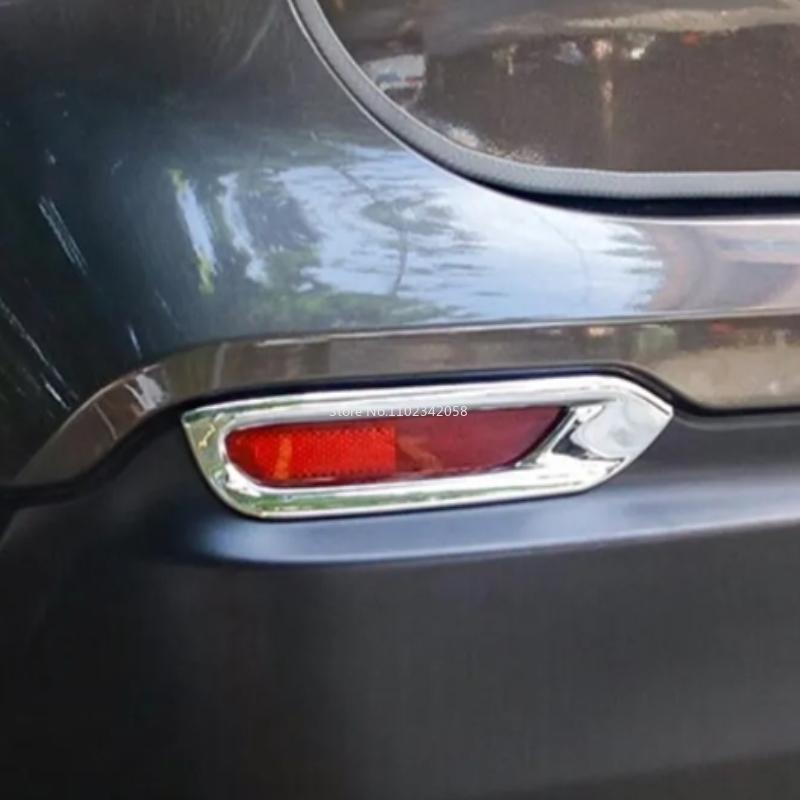 For Nissan Qashqai J11 2018 -  Chrome Carbon Fiber Front Rear Back Fog Lights Lamp Cover Trim Bumper Reflector Accessories