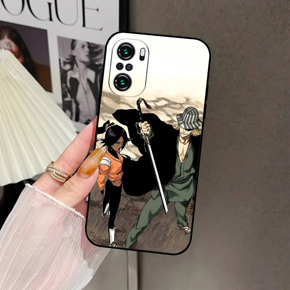 L-Kisuke Urahara Bleach Anime Phone Case Black Phone Case For Xiaomi 11 12 Redmi Note 11 5G 8T 9A 9 10T Note8Pro Note9 12S Ultra
