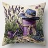 Romantic Lavender Style Cushion Cover Living Room Sofa Zipper Closed Decorative Pillow Cover Does Not Include Pillow Core