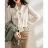 Elegant Women's Ribbon Shirt - Spring/Autumn Top