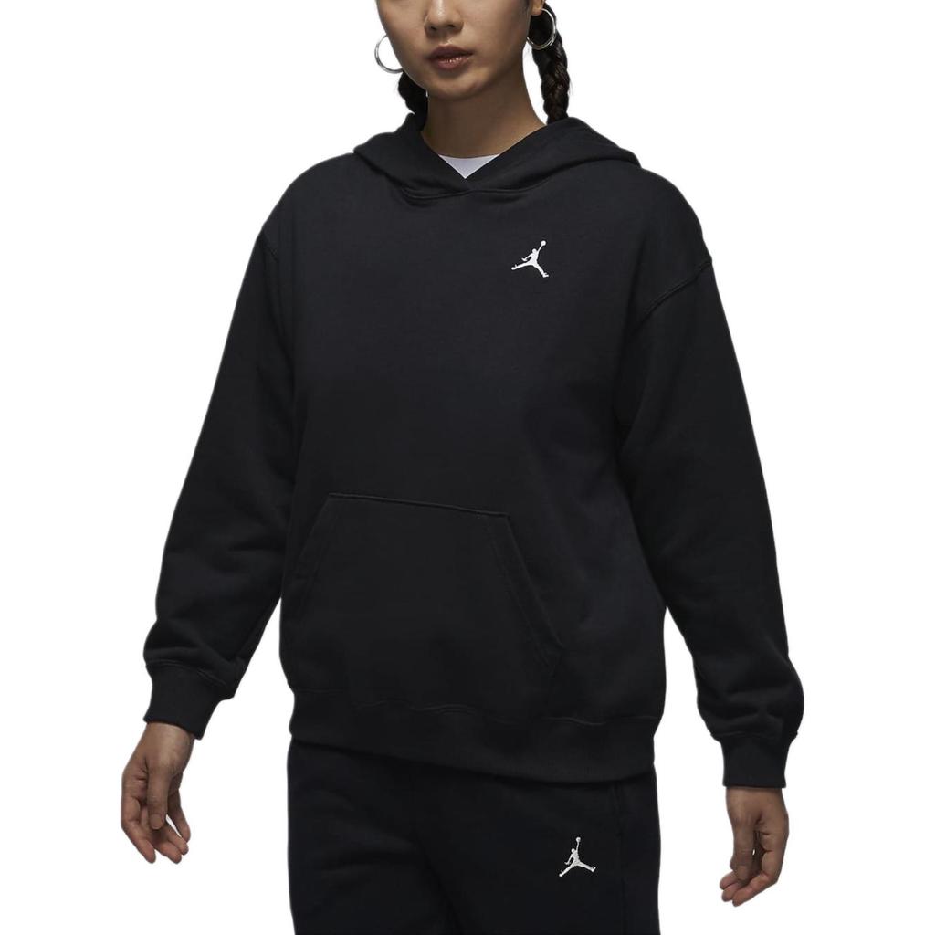 Jordan As W J Brkln Flc Ft Po Solid Color Fashion Sports Casual Hoodie Women Hoodies Black HJ1347-010