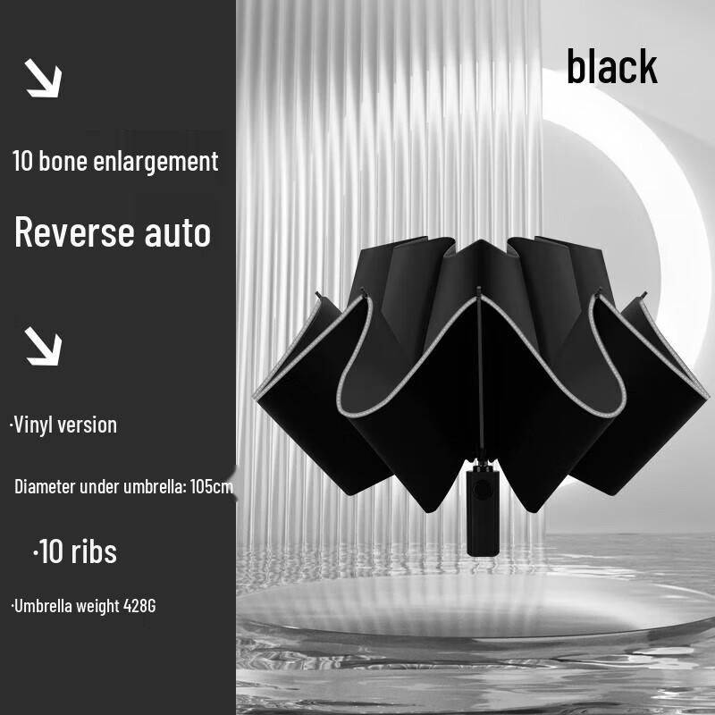 Automatic Reverse Folding Umbrella with Reflective Strip