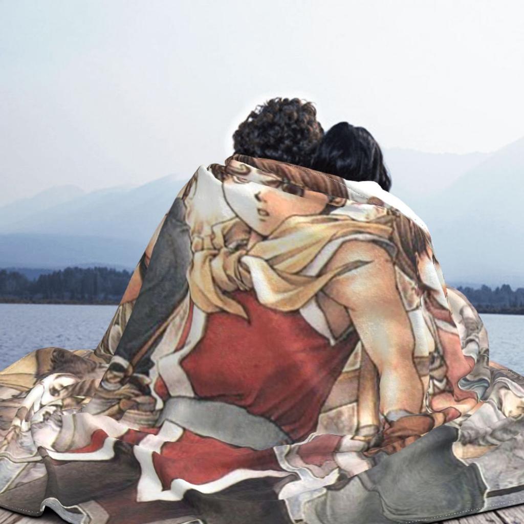 Genso Suikoden Best RPG Blankets Vintage Games Fleece Funny Warm Throw Blankets for Chair Covering Sofa Decoration