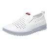 Hollow Leather Shoes Men's Summer Breathable Soft Leather Low-top Business Leisure One-pedal Hole Dad Men's Shoes