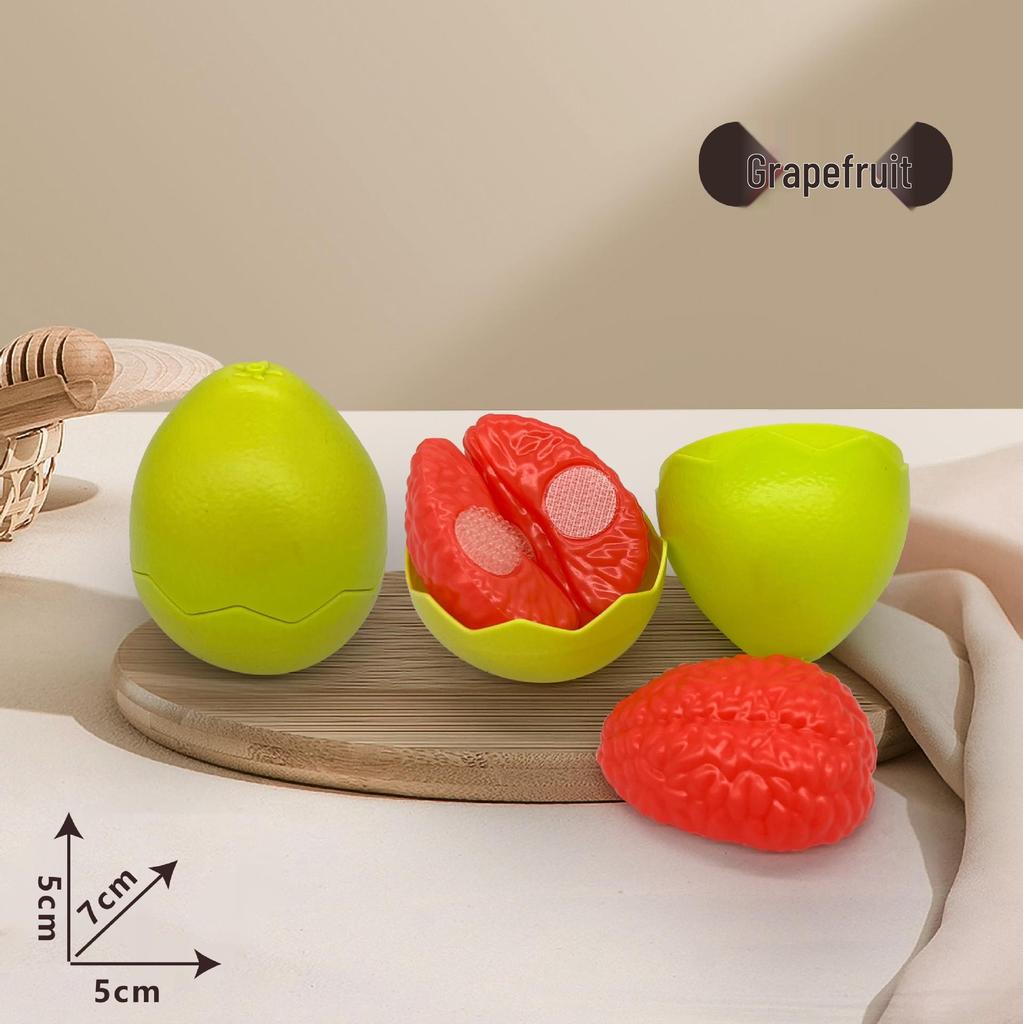 Children's Pretend Play Food Set with Cutting Fruits, Vegetables and Pizza