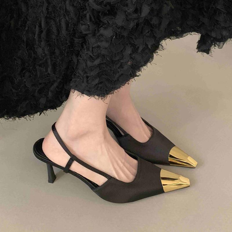 Fashion Bailamos 2025 Brand Women Sandal Fashion Mix Color Ladies Elegant Slingback Shoes Thin High Heel Outdoor Dress Pumps Shoes