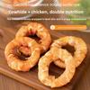 New Dog Teething Snack: Cowhide Filled Doughnut, Dog Snack, Chewy, Tooth-cleaning Teething Stick