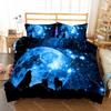 Digital Wolf Duvet_Doona Cover Set Single Twin Double Queen King Cal King Size Bed Linen Set
