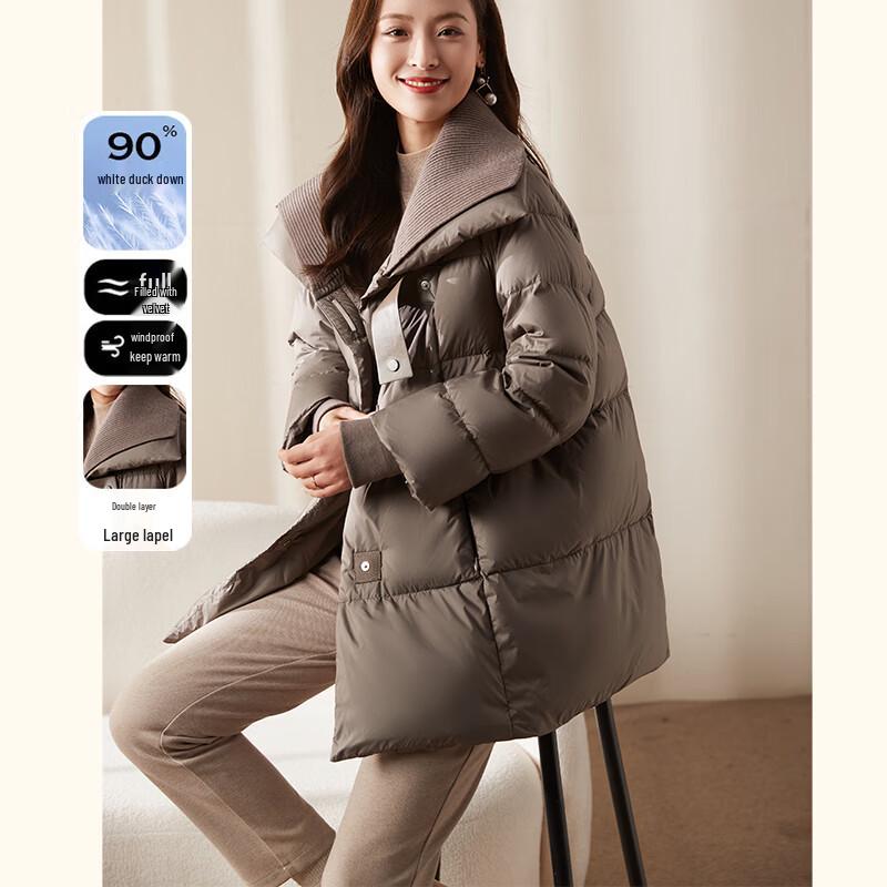 

JIANHU Women s 90% White Duck Down Winter Puffer Jacket XL