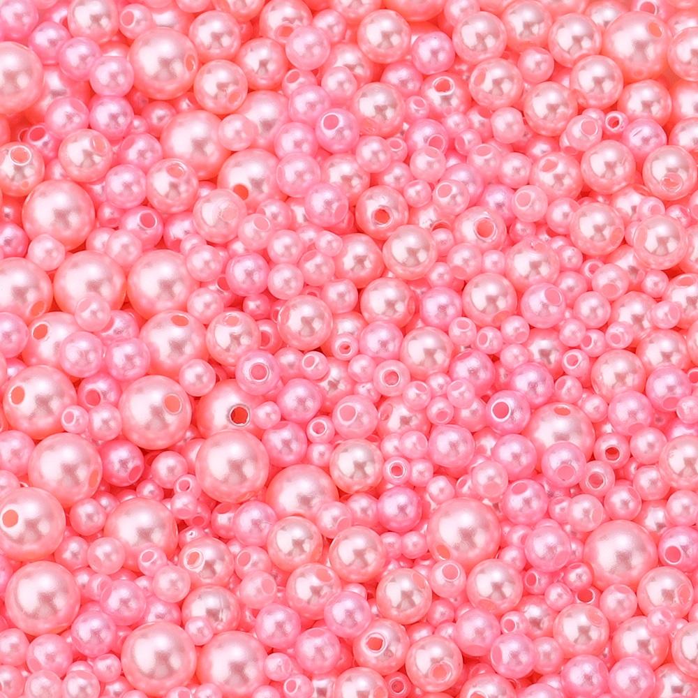 3/4/5/6/8mm ABS Imitation Pearl Beads Color Loose Round Beads For Jewelry Making DIY Handmade Necklace Bracelet Accessories