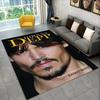 Fashion Johnny Depp Star Carpet Rug for Playroom Bedroom Living Room Sofa Home Decor,kid Game Area Rug Non-slip Floor Mat Gift