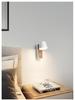 Rotatable LED Bedside Wall Light with Switch for Hotel, Guest Room, or Bedroom Reading.